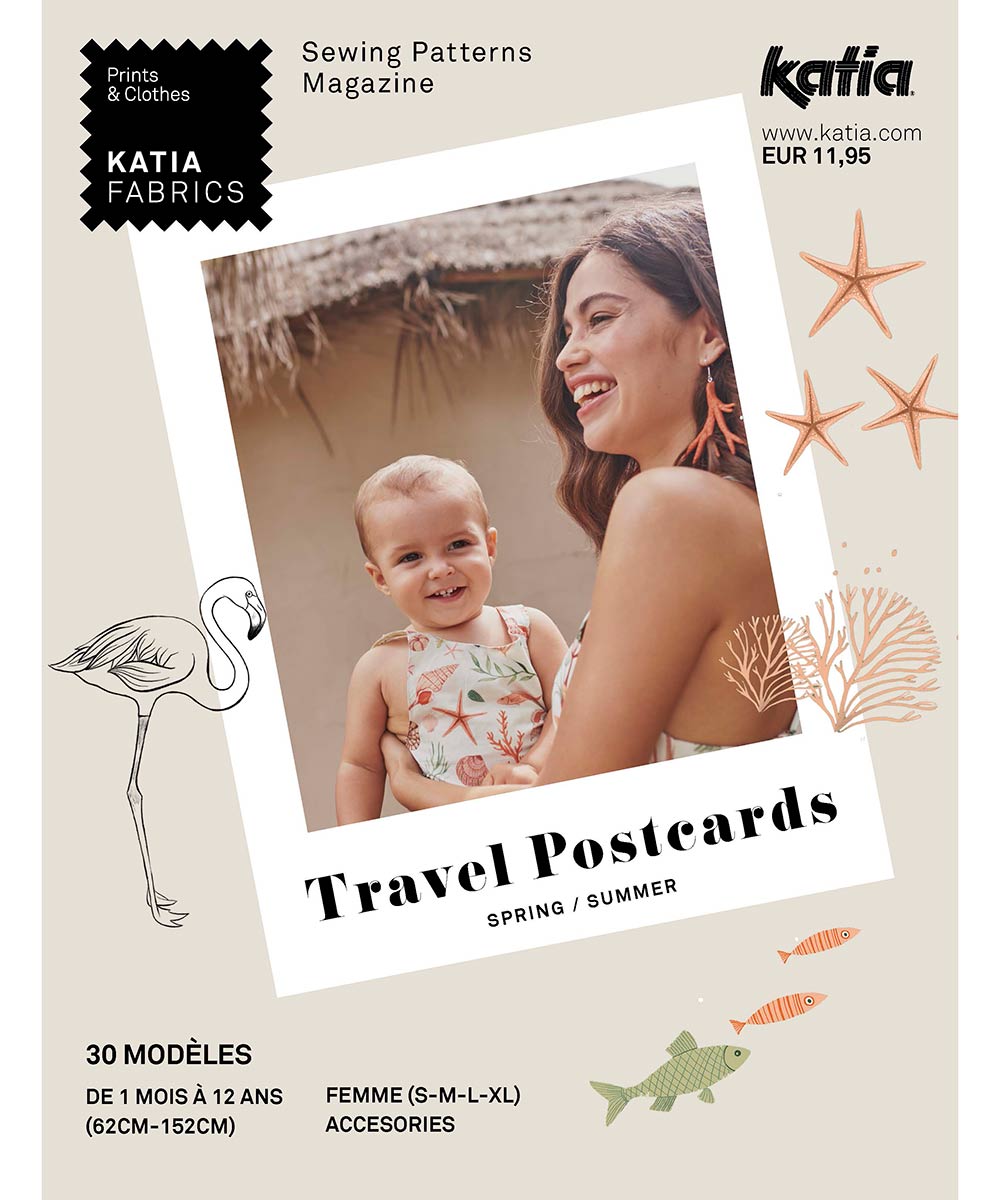 Katia Sewing Pattern Magazine - Travel Postcards