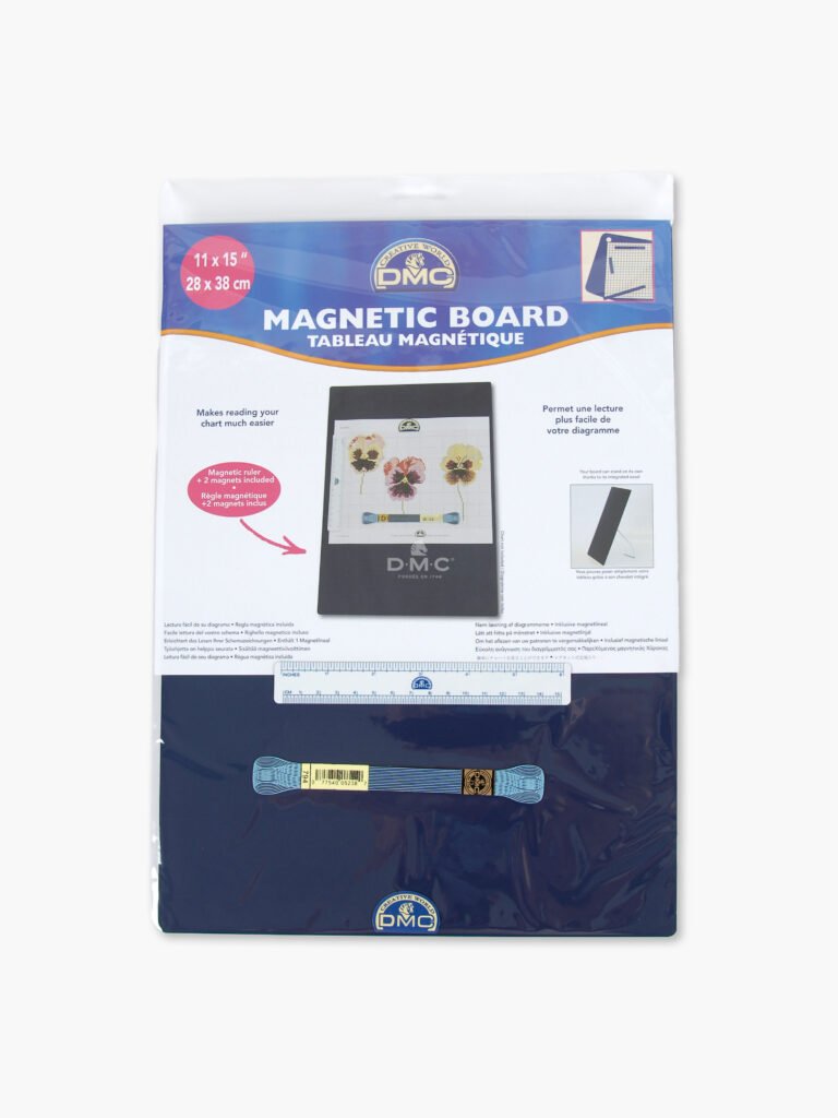 DMC Magnetic Chart Board – 28 x 38 cm – With Magnets & Magnetic Ruler
