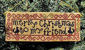 Merry Christmas Cross Stitch Pattern by Carriage House Samplings