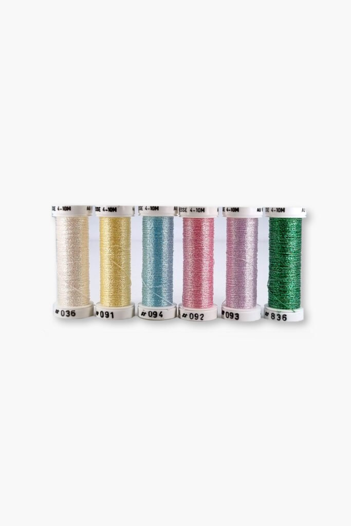 Au Ver à Soie Au Sextant Tressé 4 “Pastel” – Lot de 6 bobines – Fil Métallique