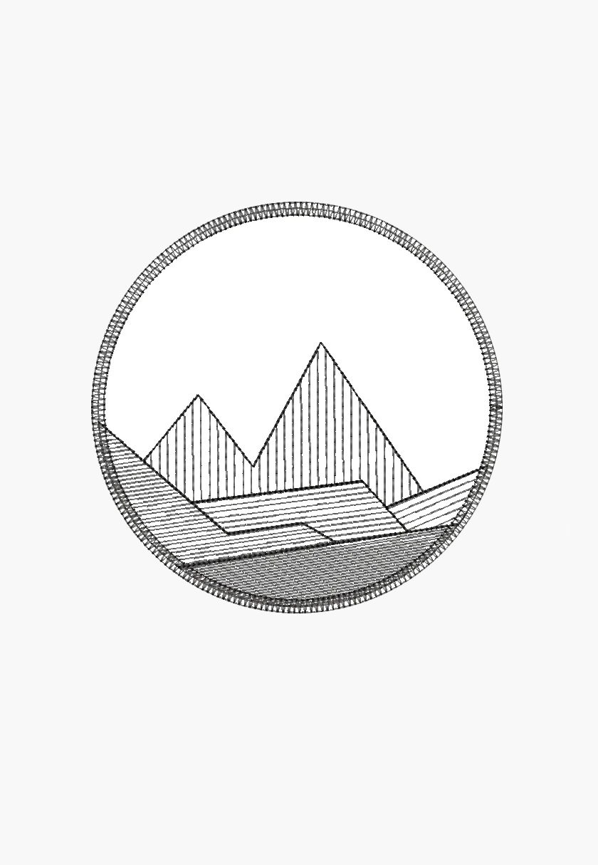 MOUNTAIN ABSTRACTION – Machine Embroidery Design – Instant Download