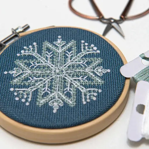 Mini Snowflake Ornaments Cross Stitch Pattern by Counting Puddles
