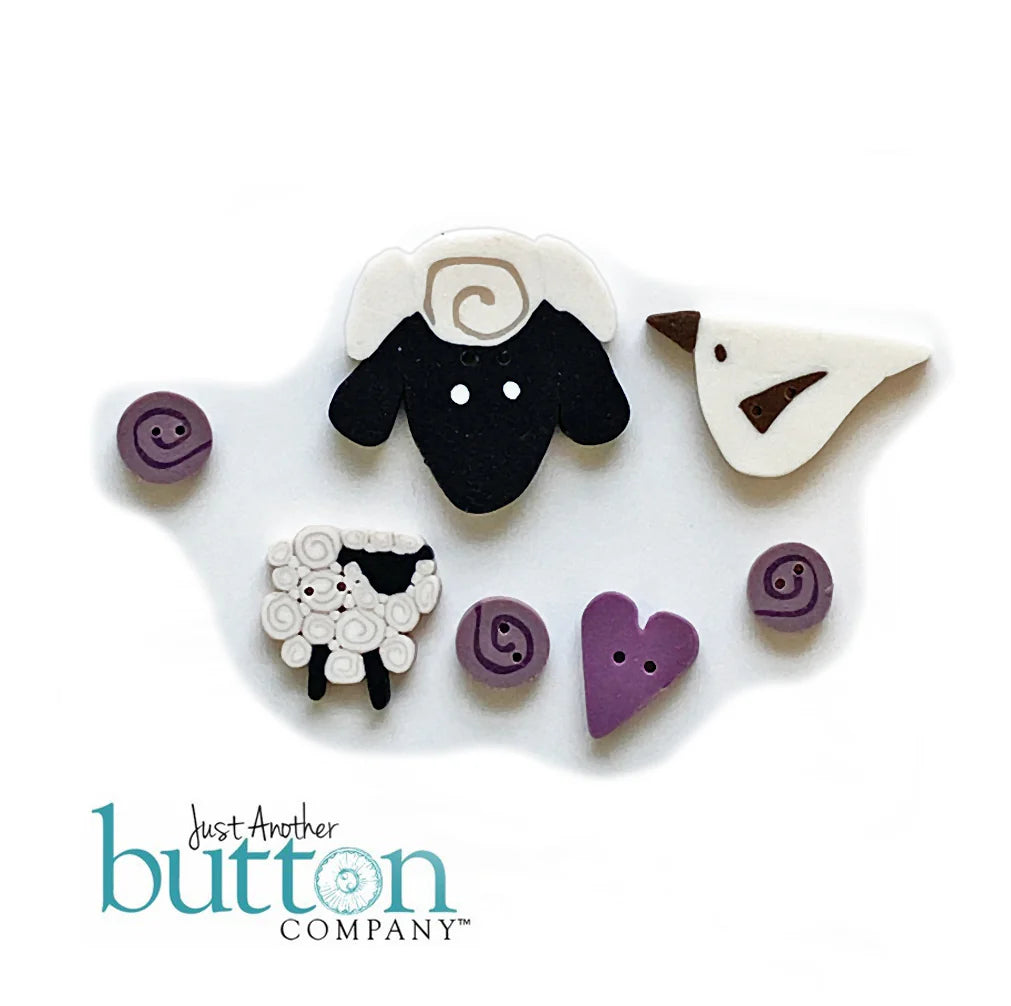 My Sheep Bag Button Pack by Just Another Button Co