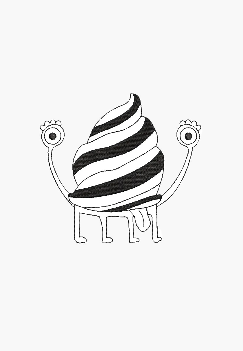 LITTLE MONSTER – Machine Embroidery Design – Instant Download