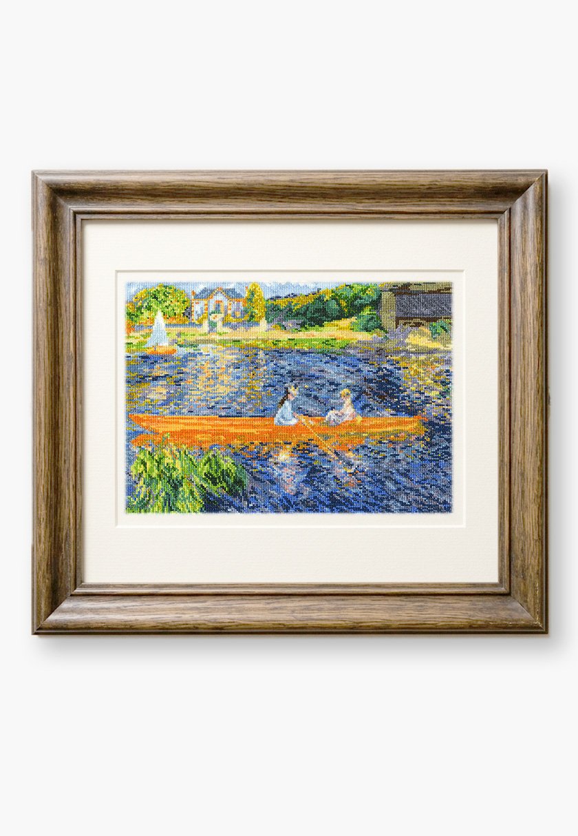 DMC – Das Ruderboot (La Yole) – Kreuzstich-Set von Pierre-Auguste Renoir – Für Fortgeschrittene