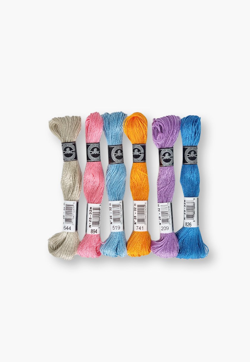 DMC Cotton à Broder 25 – Rimini Summer Set – 6 Embroidery Skeins