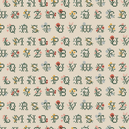 Home Sweet Home by Rifle Paper Co Cross Stitch Letters CANVAS