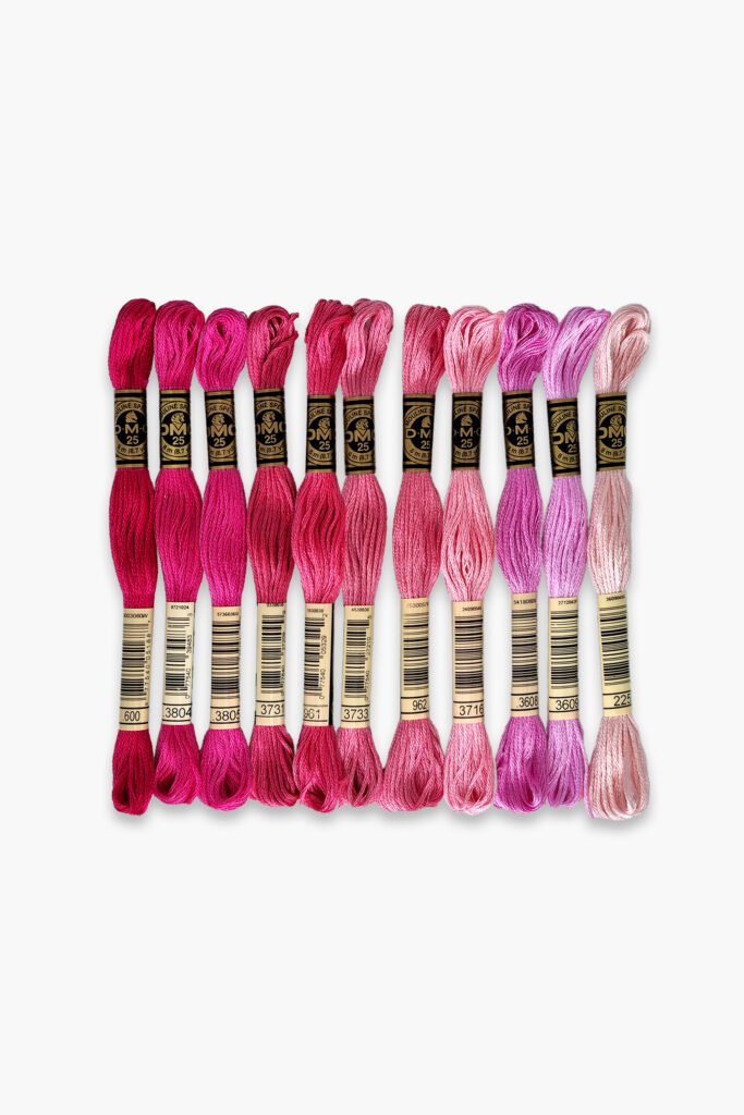 DMC Mouliné Spécial 117 – Shades of Rose Set – 11 Embroidery Skeins