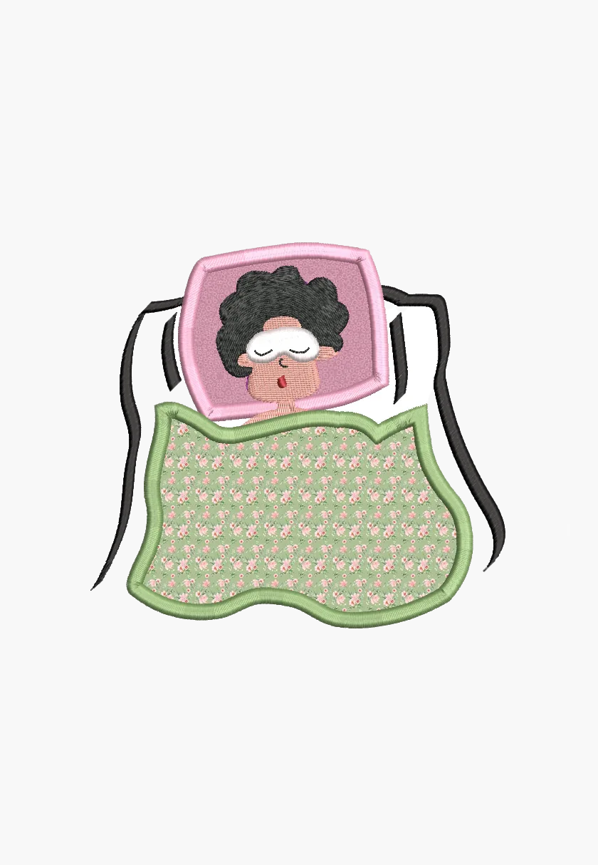 SLEEP WOMAN – Machine Embroidery Design – Instant Download