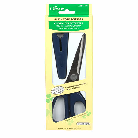 Clover Serrated Patchwork Scissors - 7 Inch