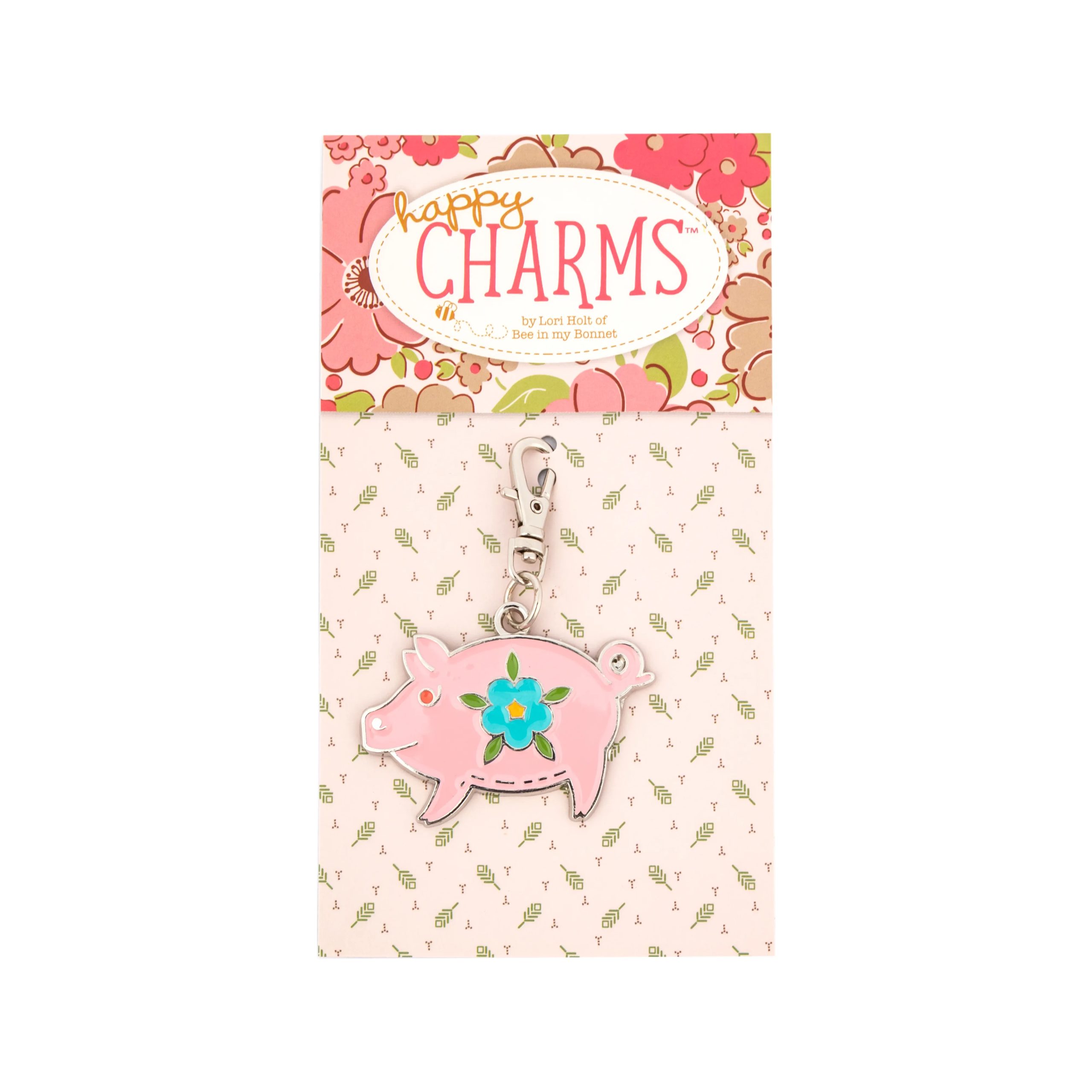 Mercantile Enamel Piggy Happy Charm #ST-34014