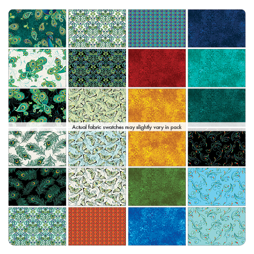 BENARTEX PEACOCK SYMPHONY(42) 2 1/2" STRIPS