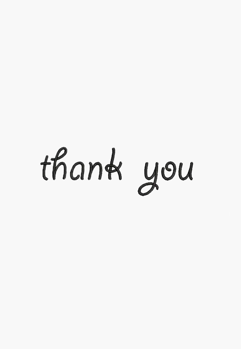 THANK YOU – Machine Embroidery Design – Instant Download