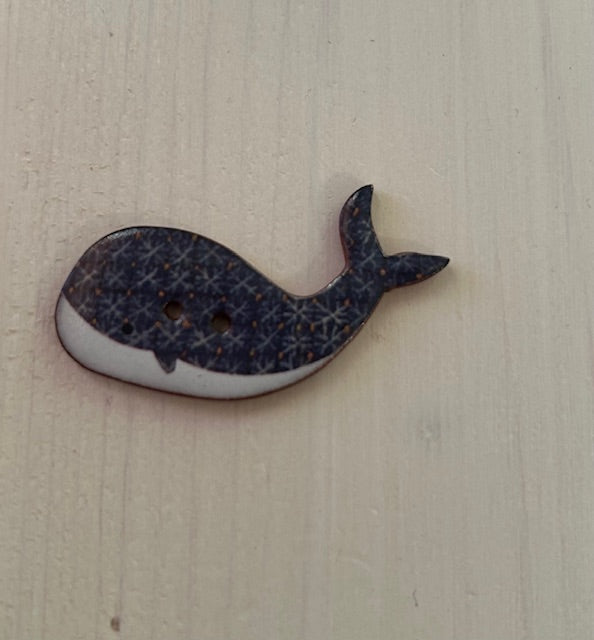 Stockwell Ceramics Button 48 Blue Whale