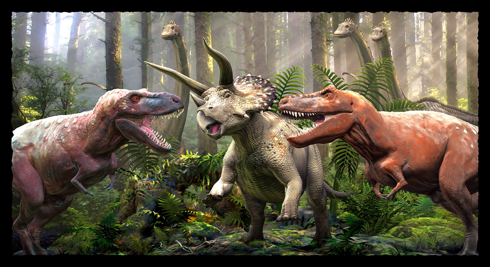 Tyranno-Chorus Panel 1550P-90 Gray Dinosaur Panel