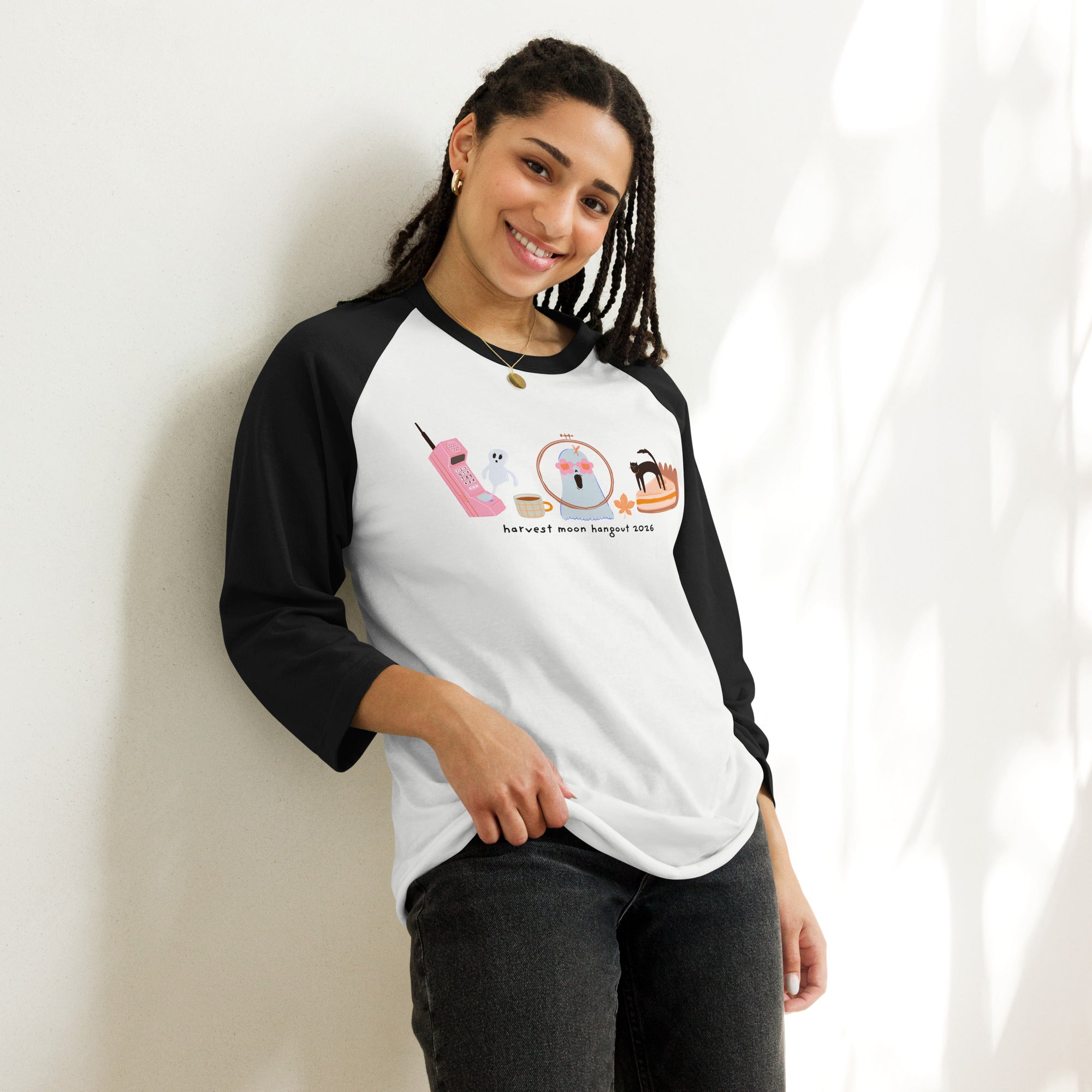 Harvest Moon Hangout SLUMBER PARTY 3/4 Sleeve Raglan Shirt