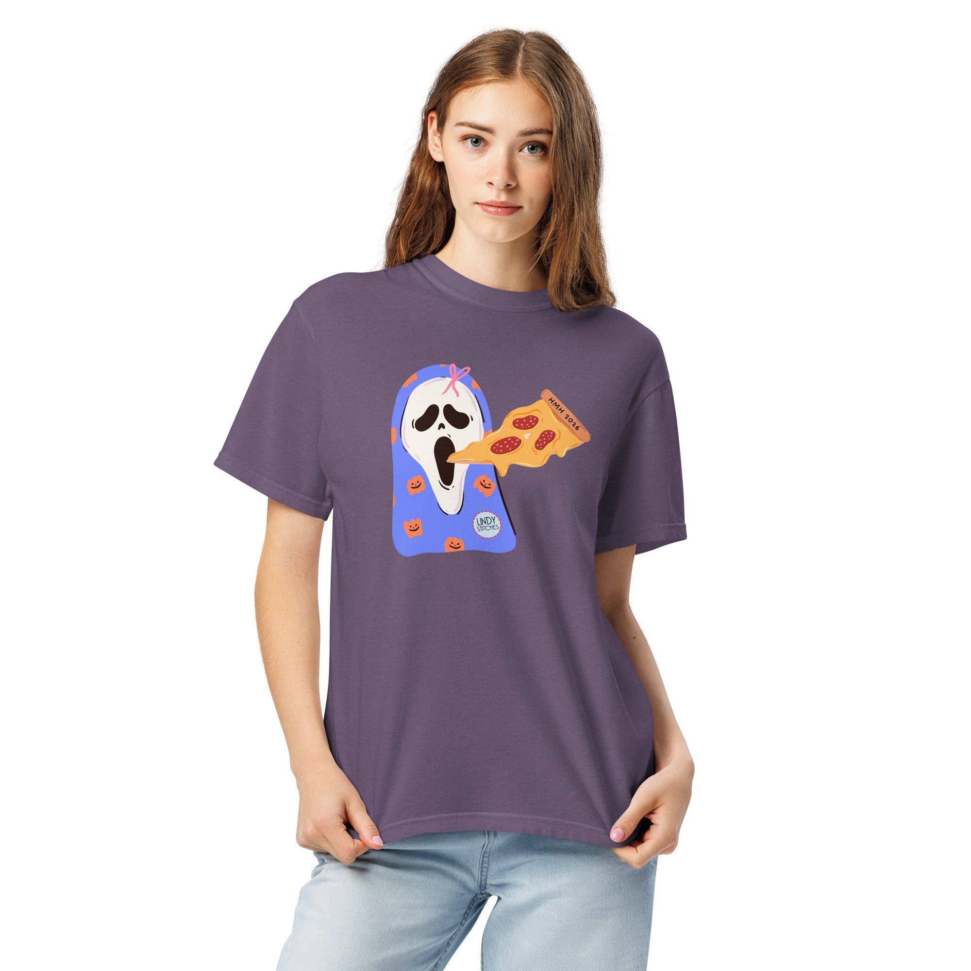 Harvest Moon Hangout PIZZA NIGHT Unisex Garment-dyed Heavyweight T-shirt