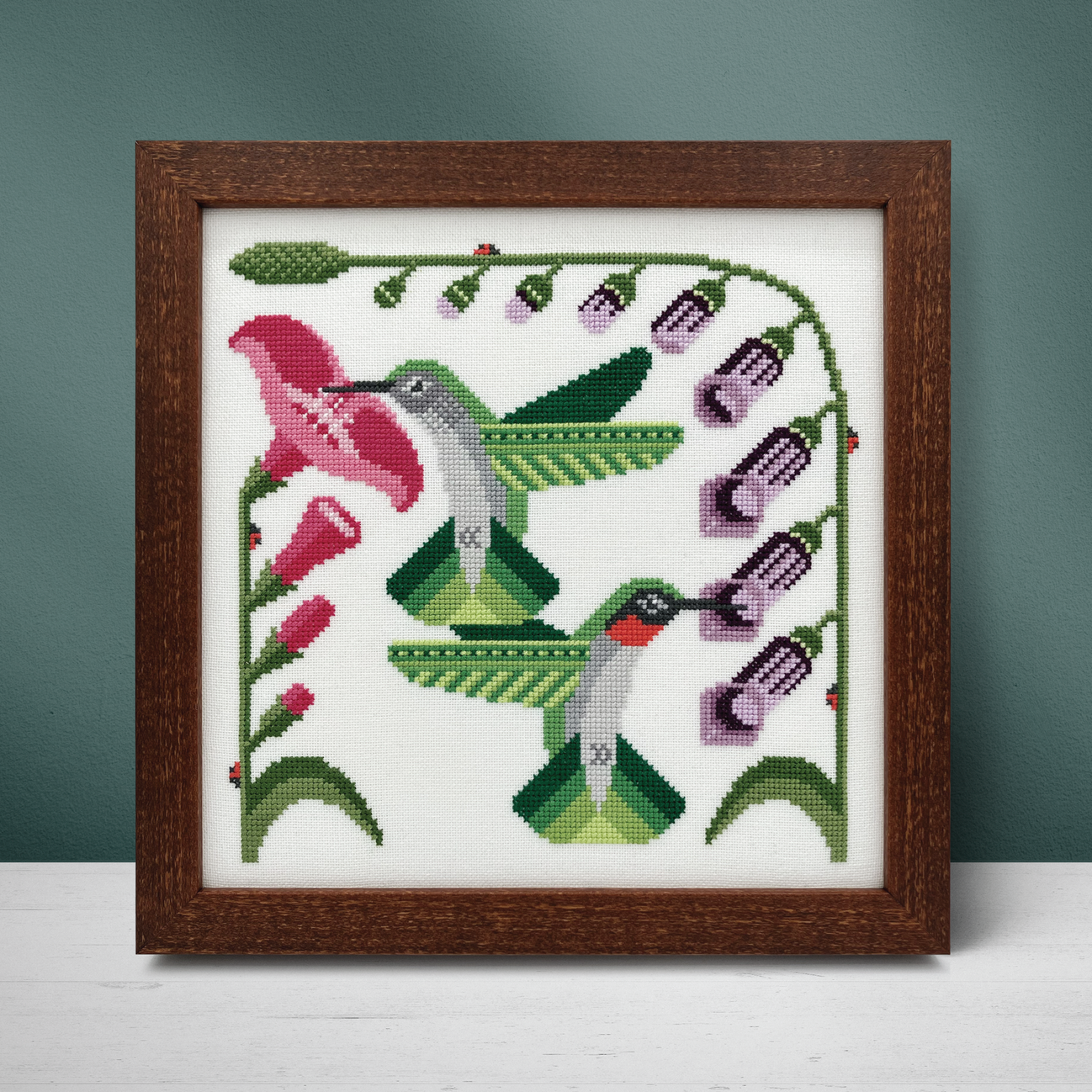 Boomerang Stitches RUBY-THROATED HUMMINGBIRDS Cross Stitch Pattern Nashville Market