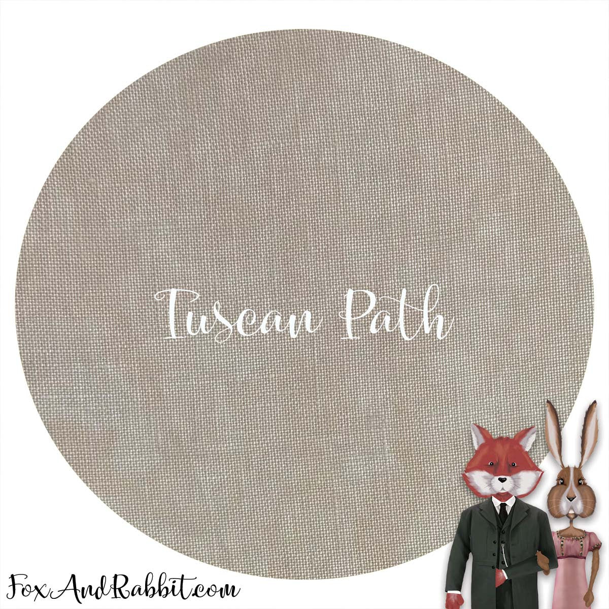 SALE Fabric Fox and Rabbit TUSCAN PATH