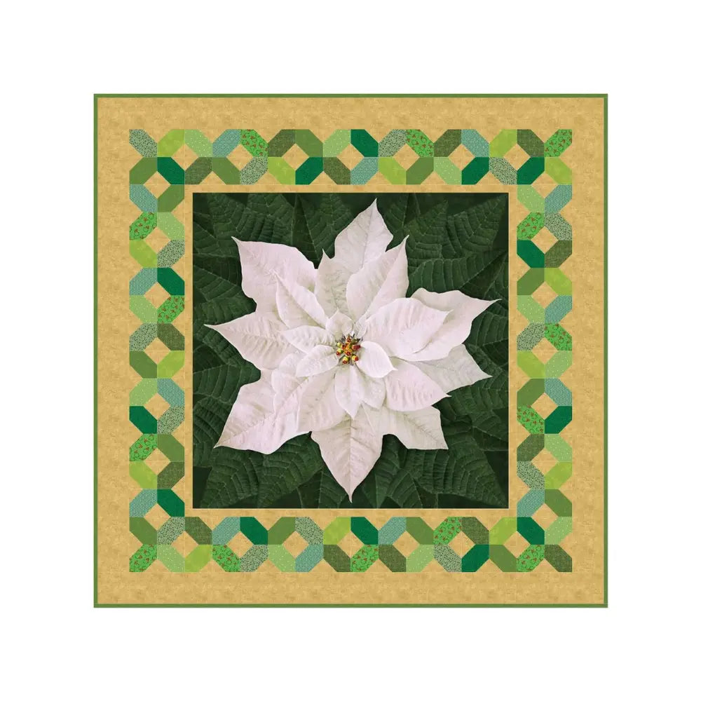 Tanglewood White Poinsettia Quilt Kit