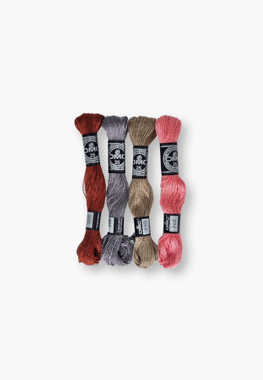 DMC Cotton à Broder 25 – Wild Boar Set – 4 Embroidery Skeins