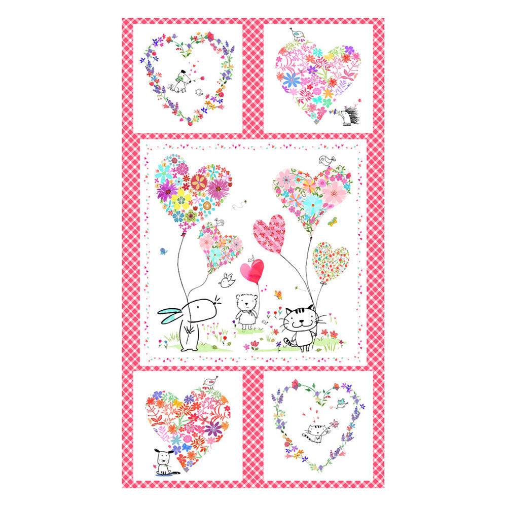 Love Is In the Air Quilt Panel 24" x 43"
