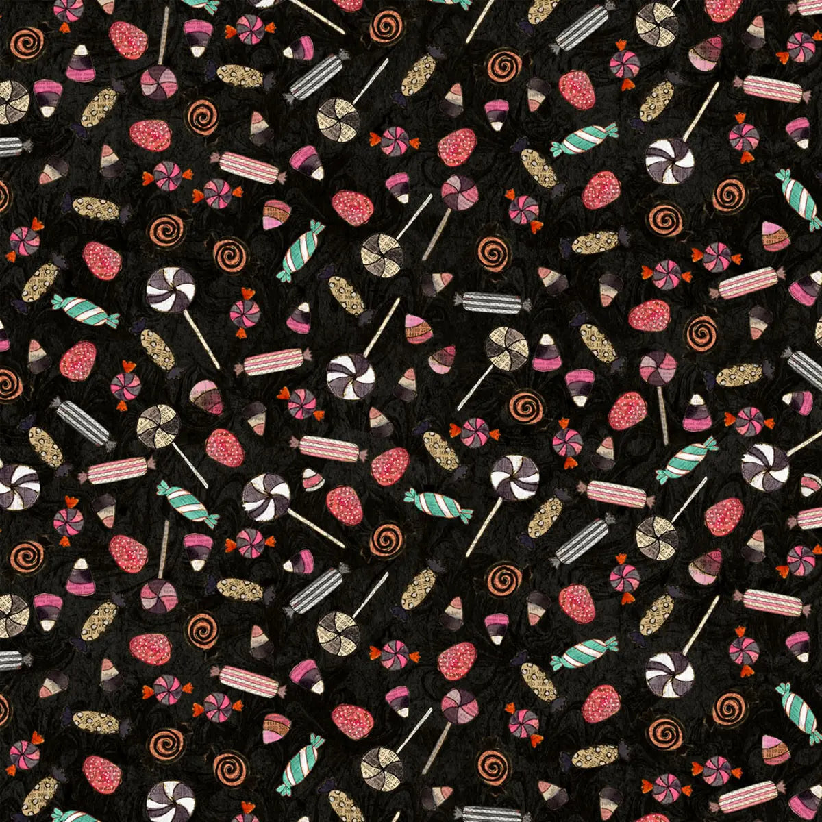 Faboolous Black Candy Toss Fabric Yardage